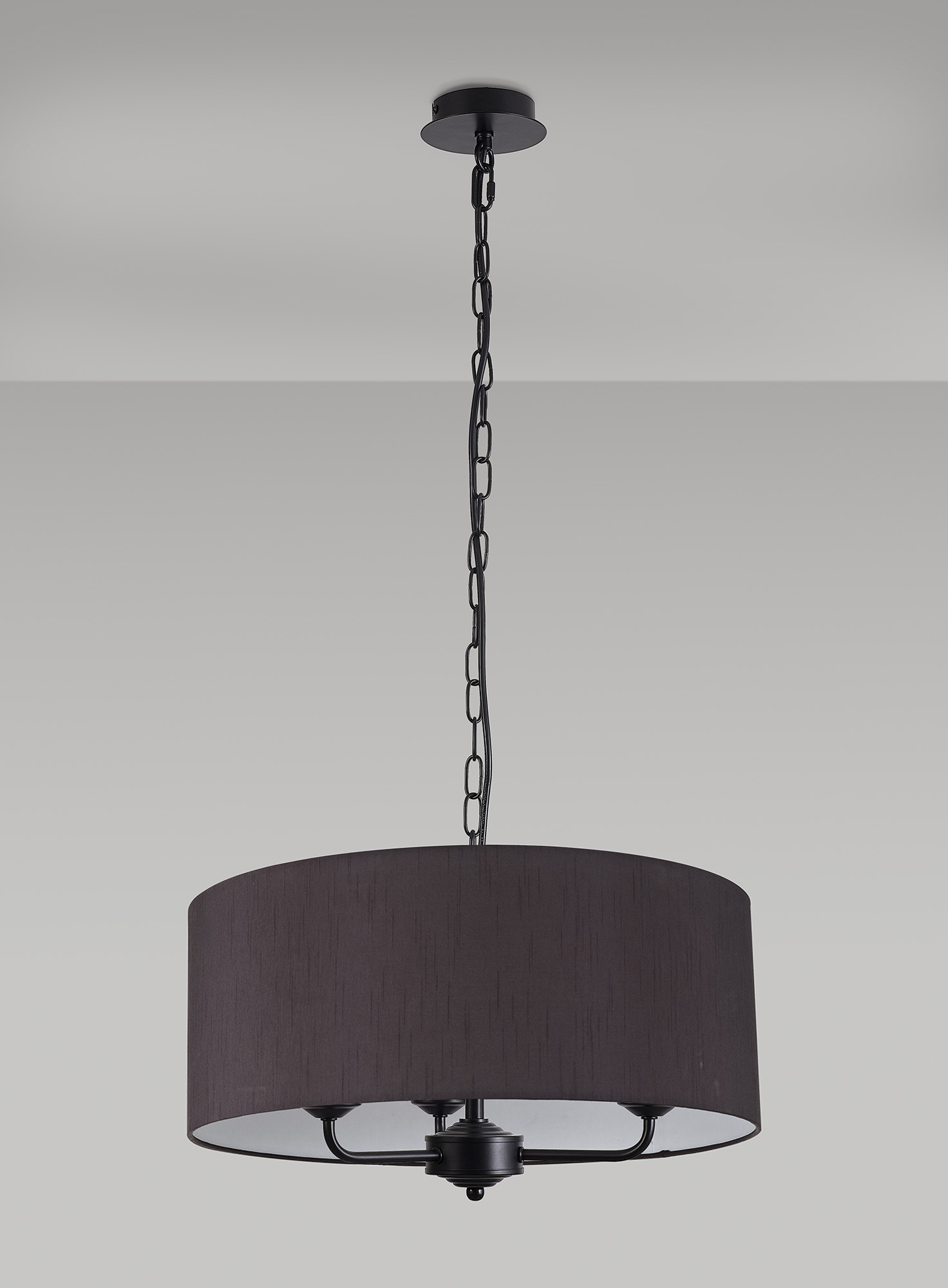 Banyan 50cm 3 Light Pendant Matt Black, Black DK1034  Deco Banyan